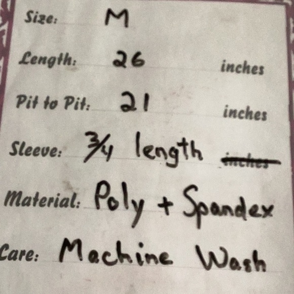 VAMP  women's top. Cowl Neck with 3/4 sleeves Size Medium - Picture 10 of 10